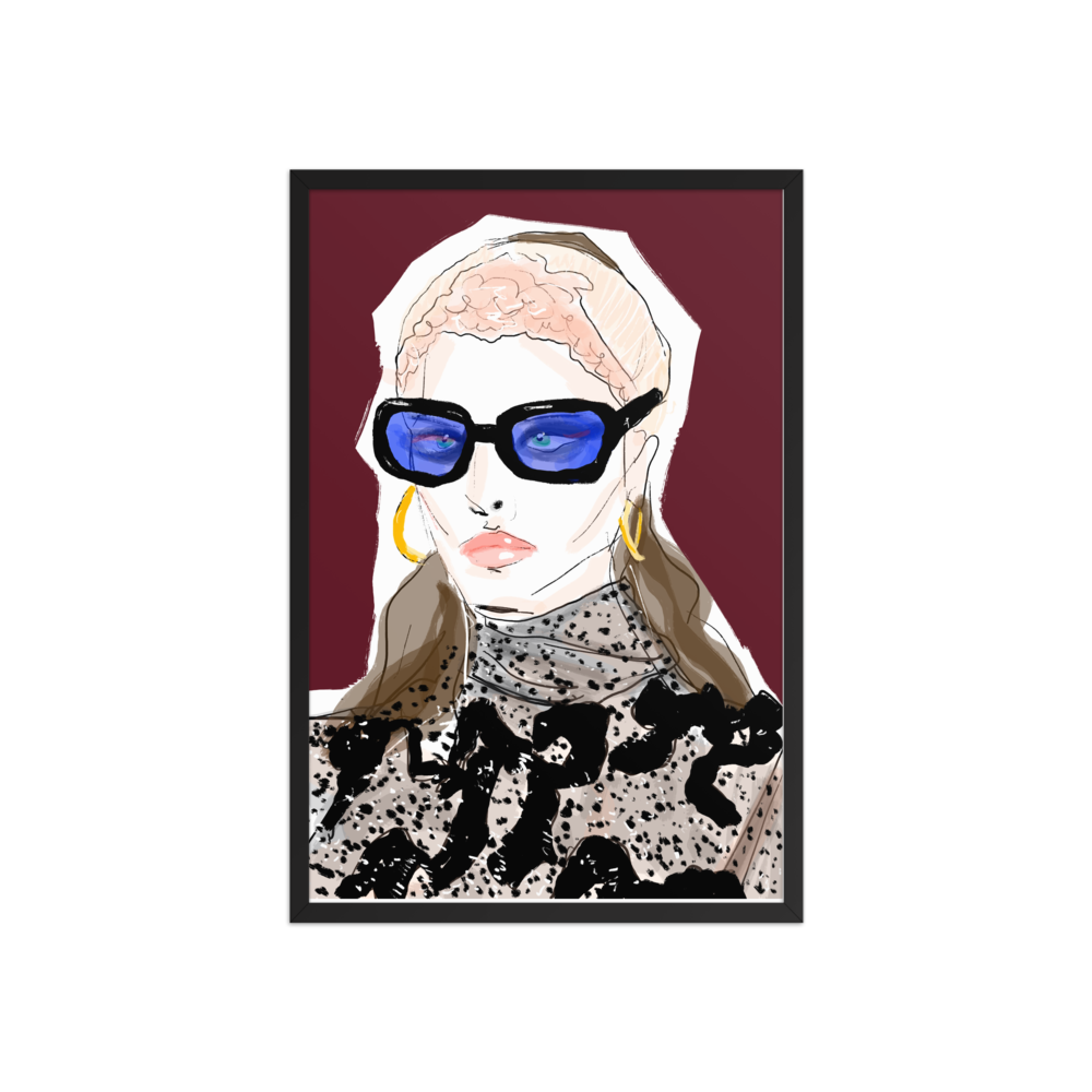 GIRL V BN ART POSTER
