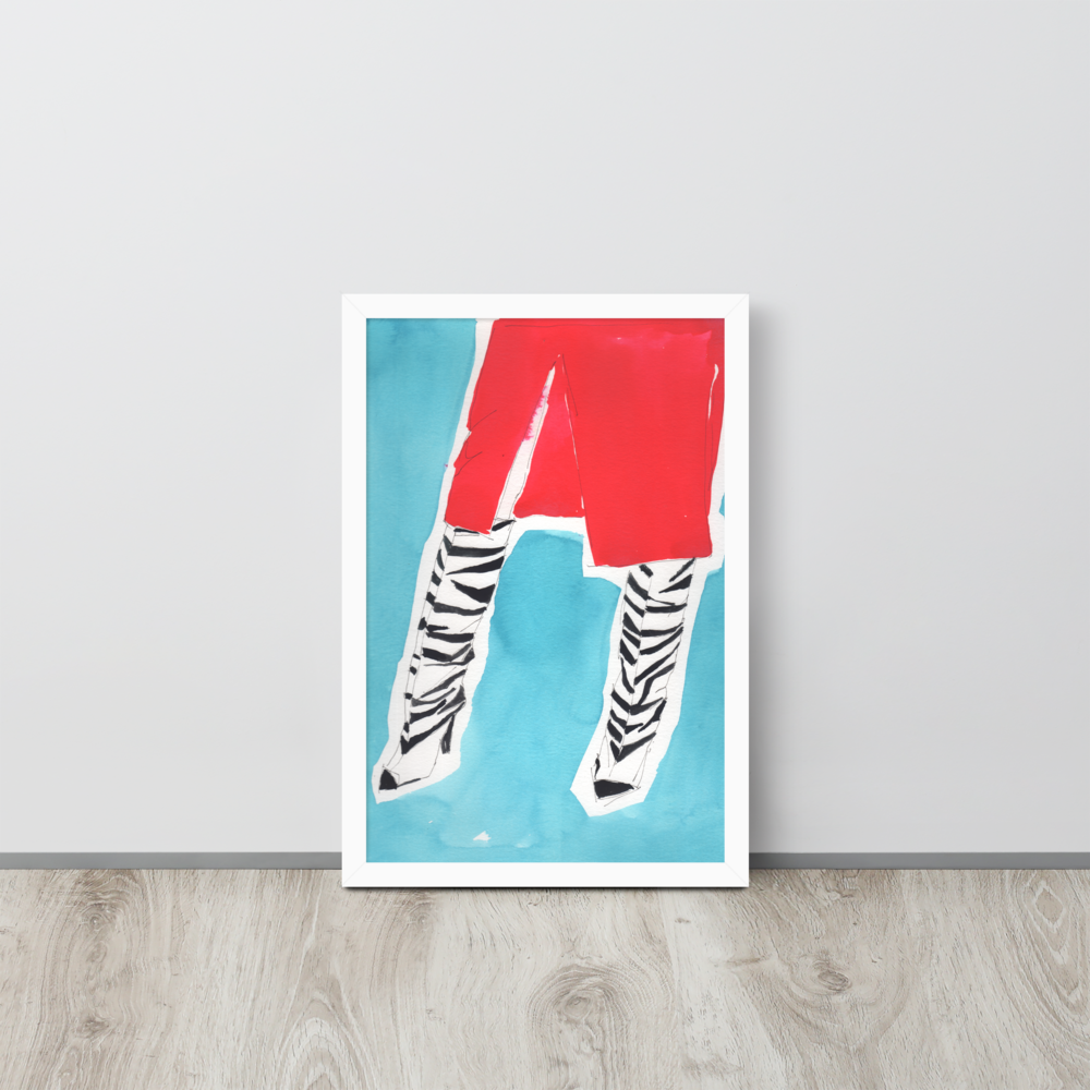 ZEBRA BOOTS ART POSTER