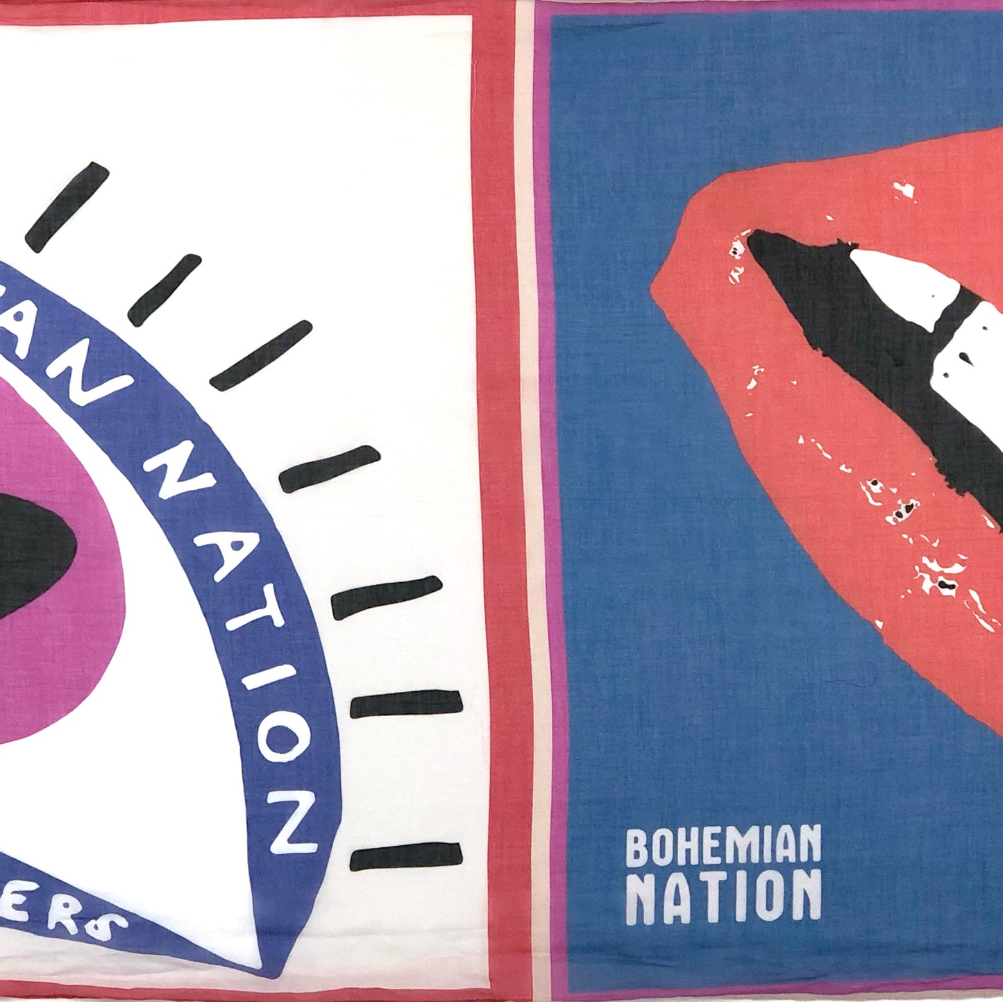 WORSHIPERS BN LIPS SCARF WHITE BLUE