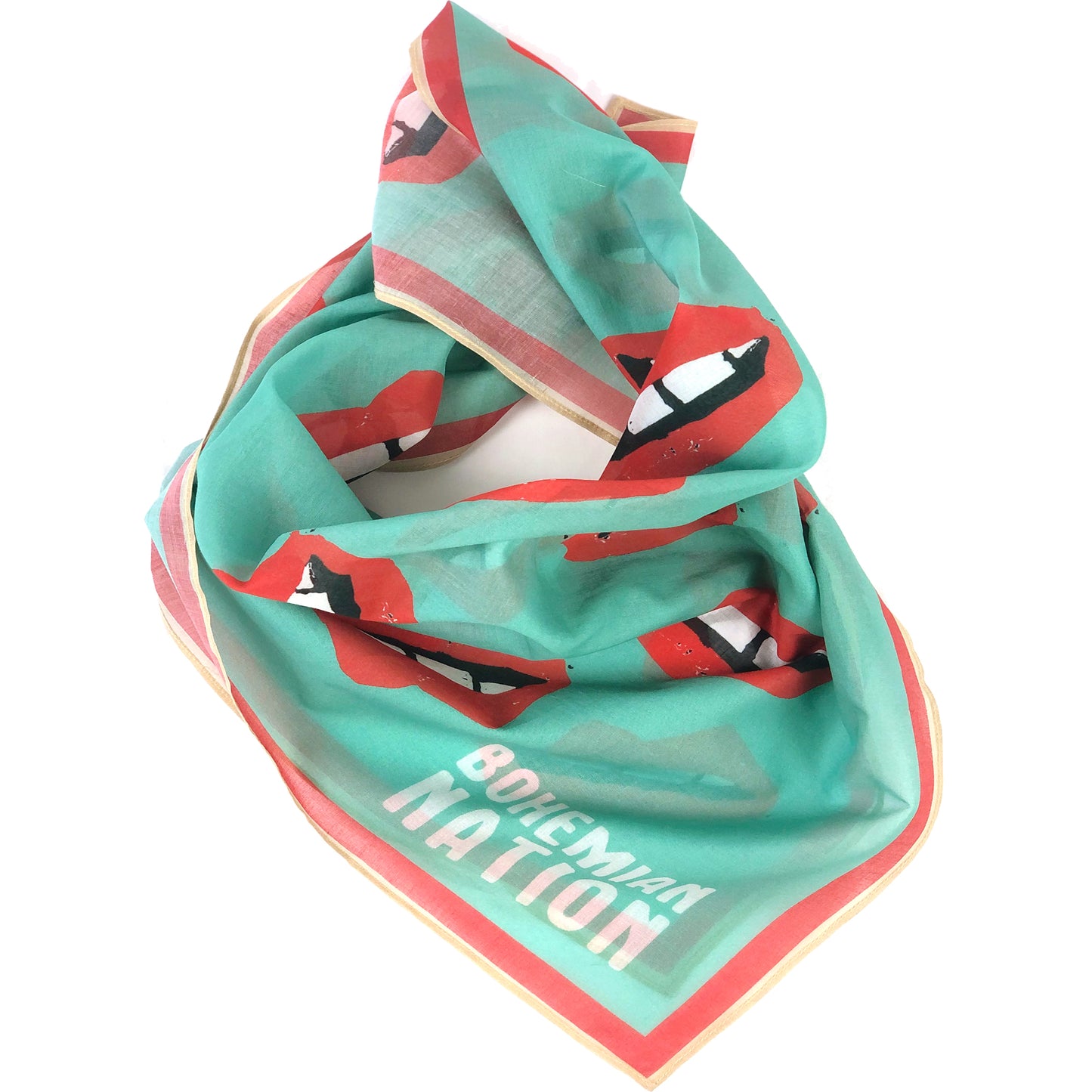 LOOSE LIPS SEAGREEN BANDANA