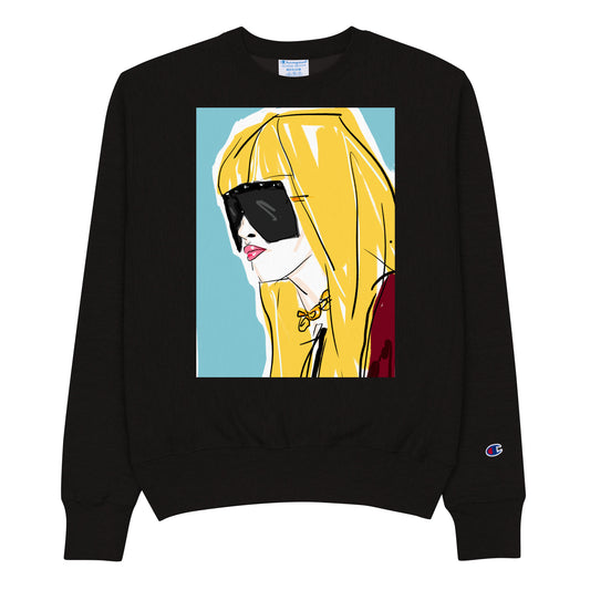 GLASSES GIRL GRAPHIC SWEATSHIRT