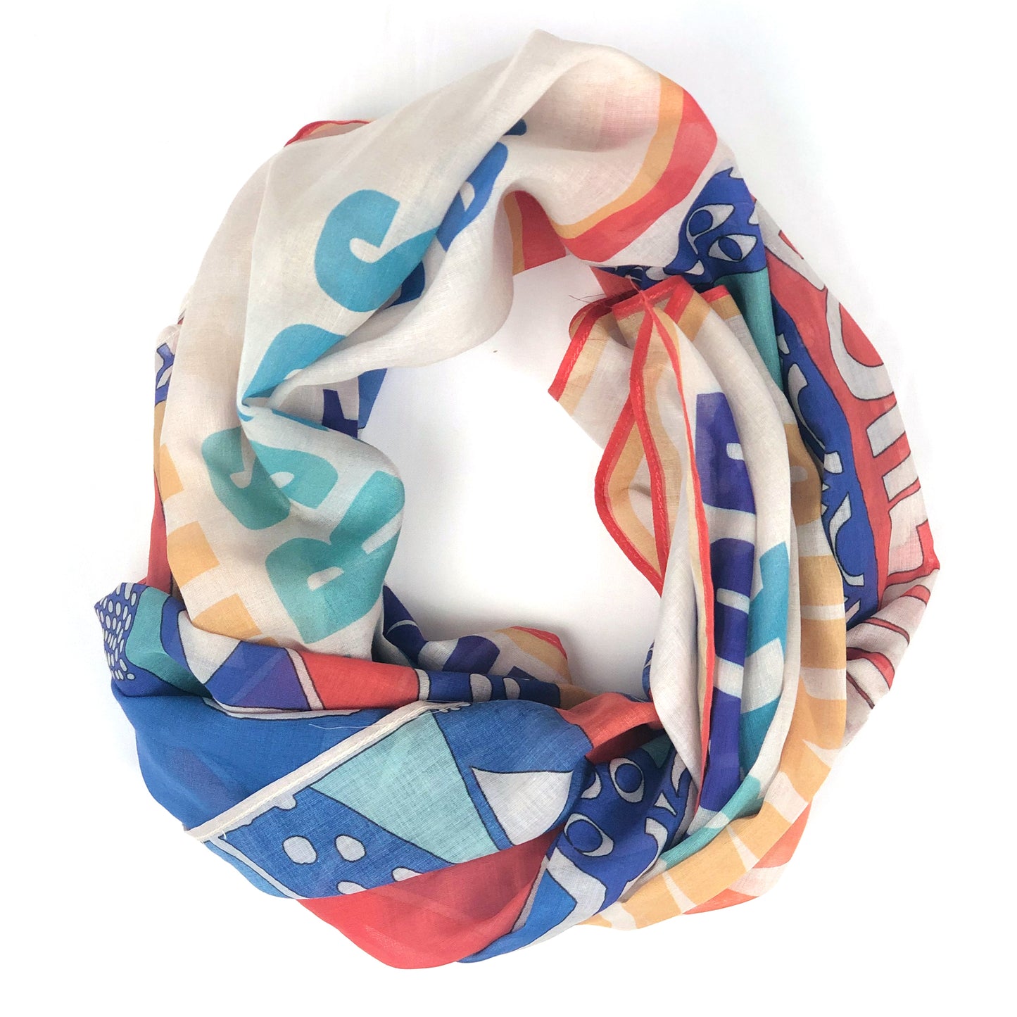 SNAKE MOTTO SCARF MULTI