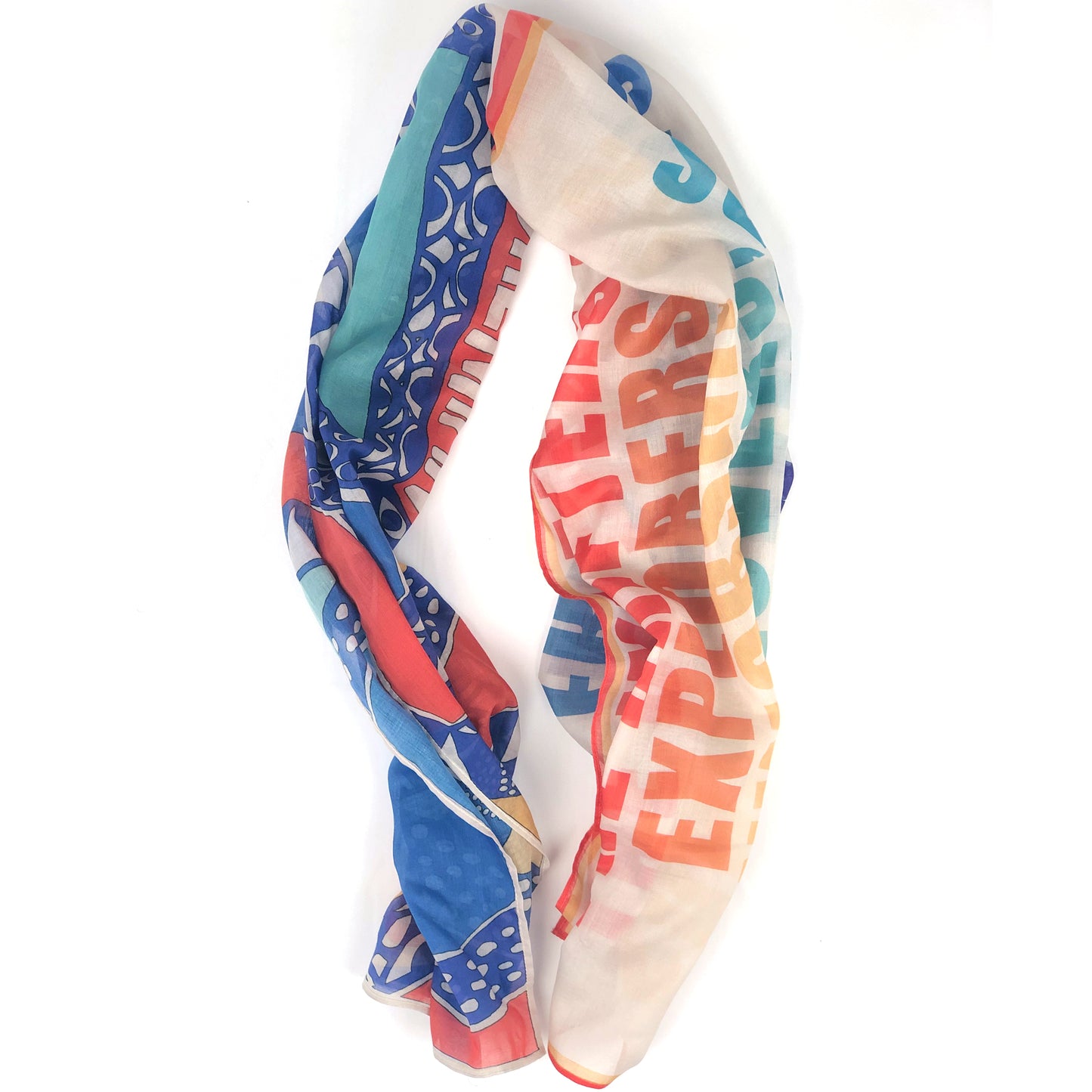 SNAKE MOTTO SCARF MULTI