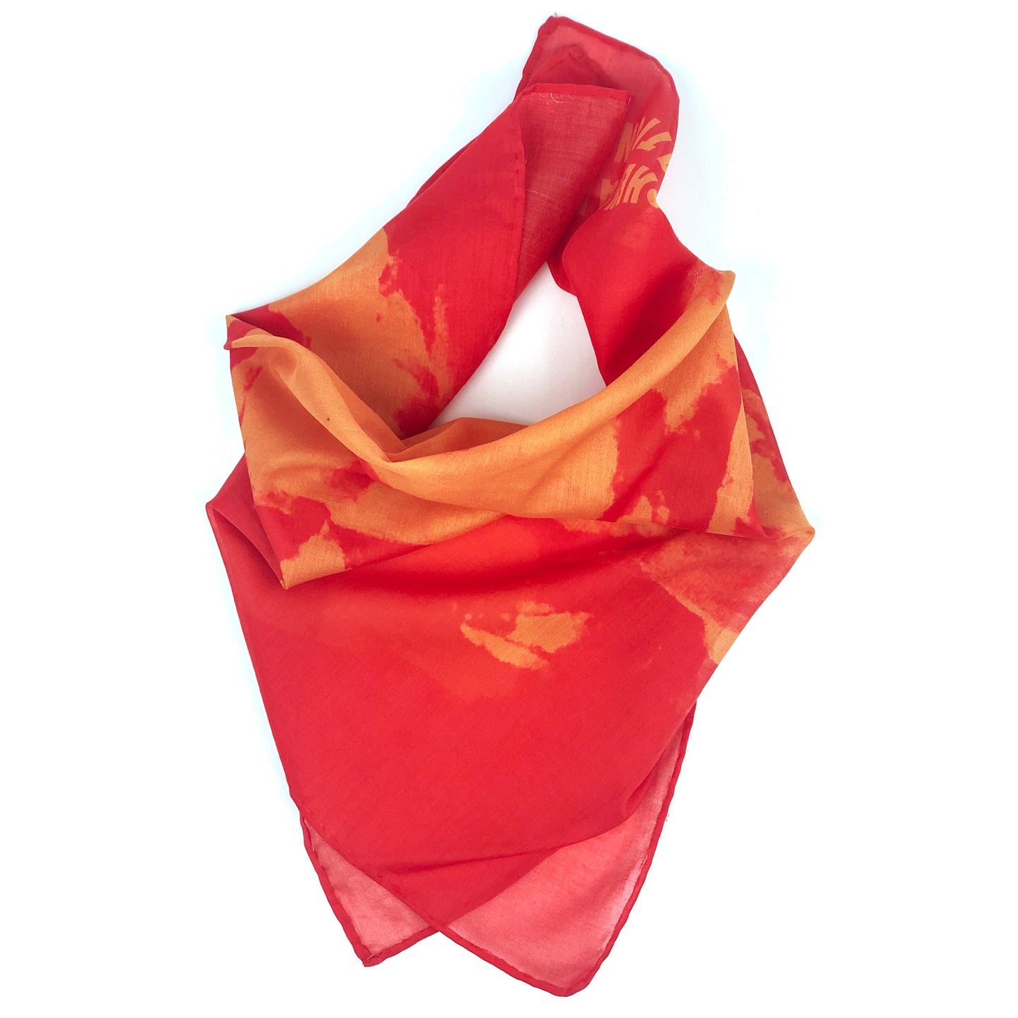 The great Alexander in red with orange bandana,super soft lightweight cotton for everyday wear, perfect accessory, to give strength to wearer, live love BOHEMIANNATION 