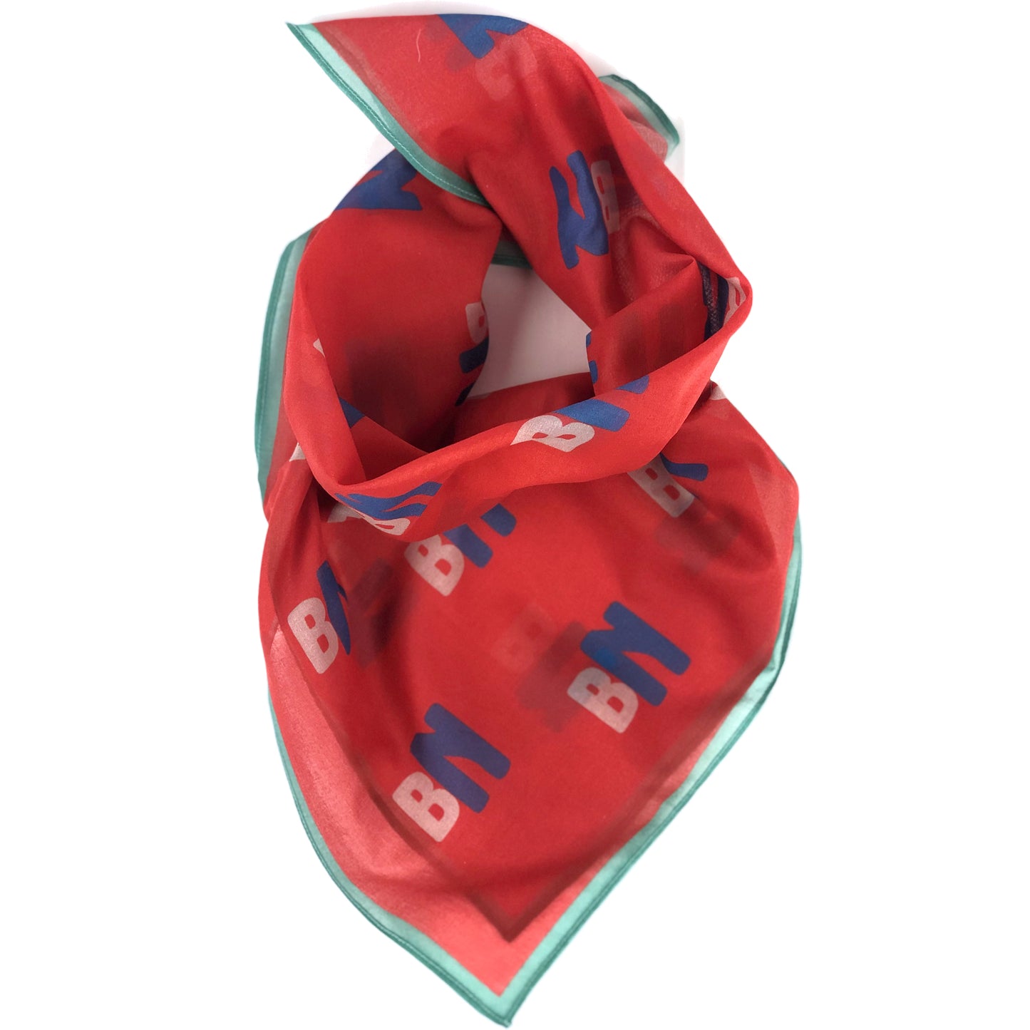 ORIGINAL DESIGN, BN LOGO, BANDANA SCARF. PRINTED ON 100% SUPERSOFT COTTON. UTRA COOL, THE PERFECT ACCESSORY, OUTFIT COMPLETER, BOHEMIAN VIBES, THE PERFECT ZOOM ACCESSORY