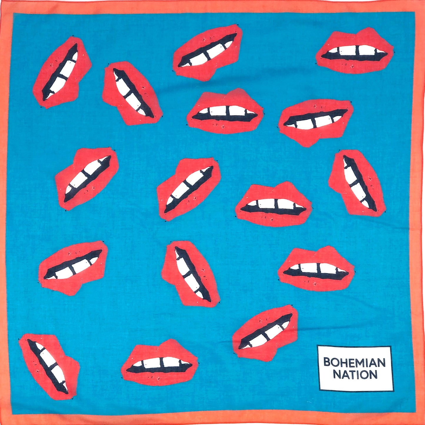 LOOSE LIPS BANDANA BLUE